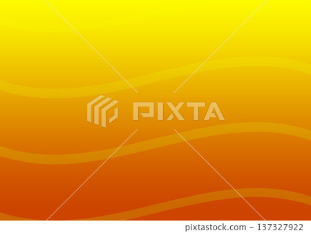 Abstract yellow and orange gradient background with smooth wavy lines. Modern vibrant fluid wave pattern for creative minimal graphic design projects. 137327922