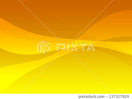 Abstract background with dynamic flowing waves in vibrant yellow and orange gradients. Smooth, modern vector illustration for corporate identity or presentation backdrop. 137327929