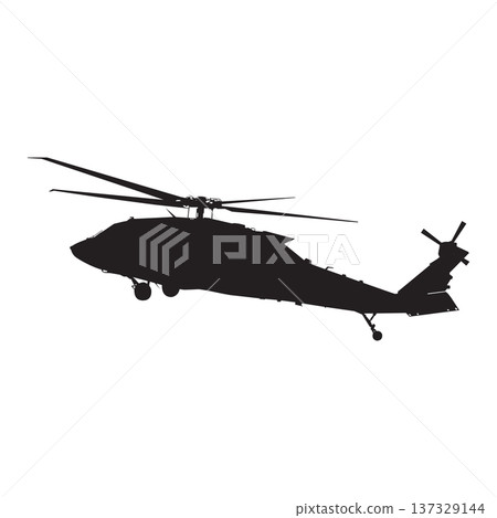 Helicopter silhouette Helicopter silhouette 137329144