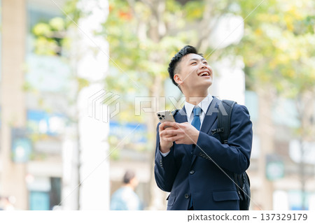 Young male business smartphone Young male business smartphone 137329179