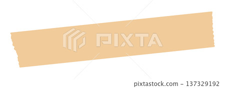 鋸齒狀棕色工藝膠帶/包裝膠帶 - 簡易包裝膠帶圖示材料 137329192