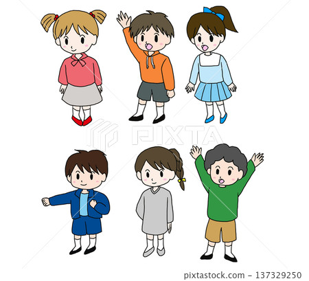 可愛的兒童插畫集 137329250