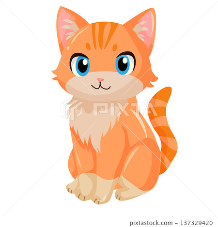 cat cartoon cute pet character 137329420