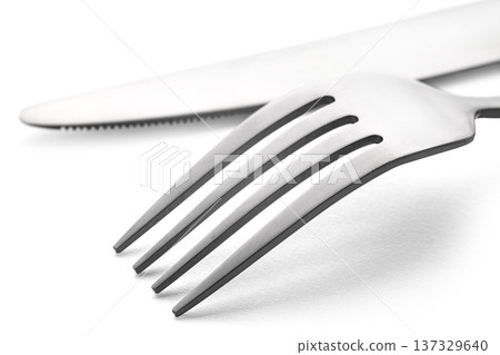 Fork and Knife on white background Fork and Knife on white background 137329640