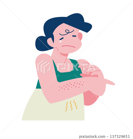 People with rough skin due to eczema, hives, stress, or UV damage 137329651