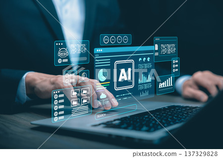 Artificial Intelligence Data Analytics and AI Business Technology Concept Artificial Intelligence Data Analytics and AI Business Technology Concept 137329828