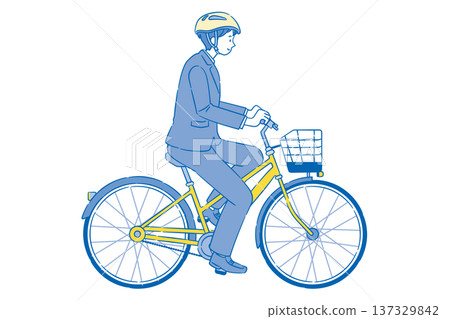 男學生騎自行車 2C 男學生騎自行車 2C 137329842