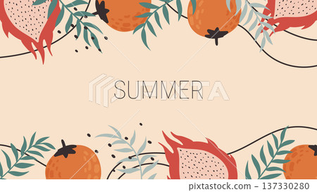 summer background with fruits summer background with fruits 137330280