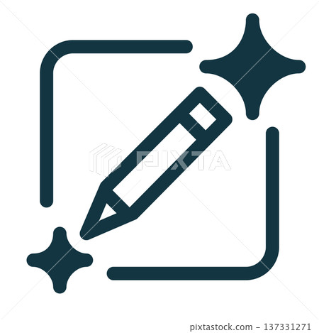 Text and document generative AI tool icon representing artificial intelligence for writing, content creation, and document automation. Modern outline symbol for smart text generation tools. Text and document generative AI tool icon representing artificial intelligence for writing, content creation, and document automation. Modern outline symbol for smart text generation tools. 137331271