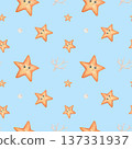 Watercolor seamless Sea life pattern  137331937