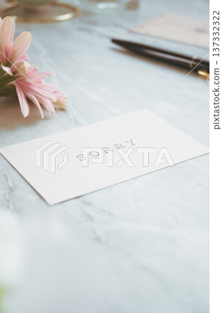 Message Card "SORRY" Gerbera 137332322