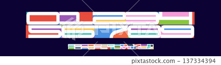Color Numbers Letters Alphabet Font for Kid Birthday Years Logo, Corporate Anniversary Sign, Race Sport Team Jersey Numeric. Colorful Cutout Paper Typographic Design. Sports Num. Vector Illustration Color Numbers Letters Alphabet Font for Kid Birthday Years Logo, Corporate Anniversary Sign, Race Sport Team Jersey Numeric. Colorful Cutout Paper Typographic Design. Sports Num. Vector Illustration 137334394