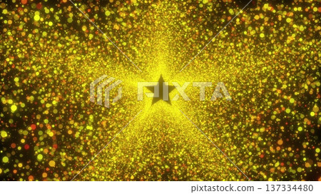 Star particle tunnel. Computer generated 3d render 137334480