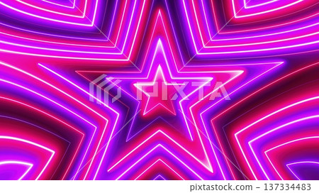 Stars neon tunnel. Computer generated 3d render Stars neon tunnel. Computer generated 3d render 137334483