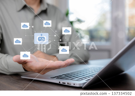 AI Cloud Network and Intelligent Automation Technology Concept 137334502