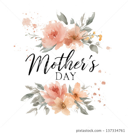 Mother's Day design with flowers and nice lettering for a celebration on this special occasion Mother's Day design with flowers and nice lettering for a celebration on this special occasion 137334761