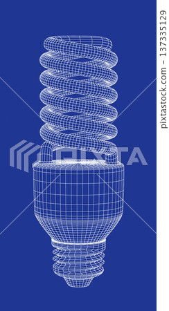 3D model of energy saving light bulb 3D model of energy saving light bulb 137335129