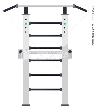 Gym ladder station. Training equipment cartoon icon Gym ladder station. Training equipment cartoon icon 137335229