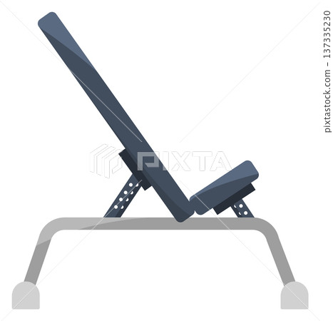 Adjustable exercise bench. Training equipment color icon Adjustable exercise bench. Training equipment color icon 137335230