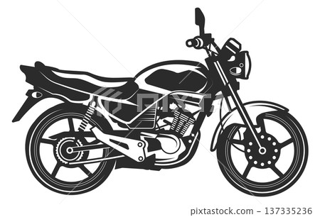 Race bike logo. Motorsport label. Motorcycle drawing Race bike logo. Motorsport label. Motorcycle drawing 137335236