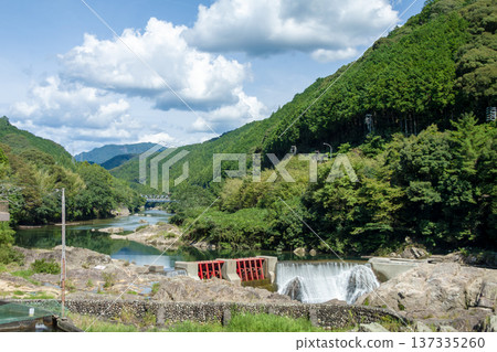 Nagashino Weir and intake channel (Shinshiro City, Aichi Prefecture) Nagashino Weir and intake channel (Shinshiro City, Aichi Prefecture) 137335260