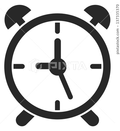 Alarm symbol. Deadline black icon. Clock sign Alarm symbol. Deadline black icon. Clock sign 137335370