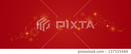 Golden snowflake border, winter abstract pattern Golden snowflake border, winter abstract pattern 137335489