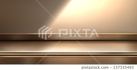 Empty wooden kitchen counter, 3d realistic texture Empty wooden kitchen counter, 3d realistic texture 137335493