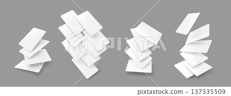 Blank flying poker card mockup, business voucher 137335509