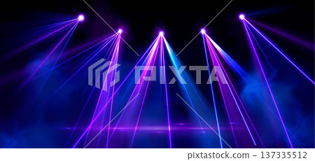 Laser beams flare, dynamic light rays Laser beams flare, dynamic light rays 137335512