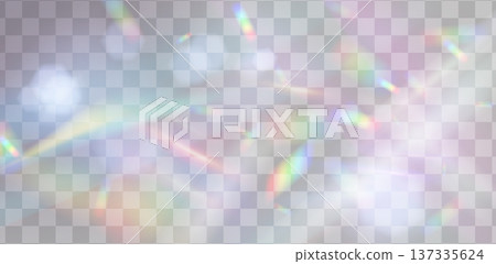 Radiant light flare with rainbow prism effects Radiant light flare with rainbow prism effects 137335624