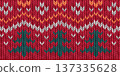 Nordic red sweater pattern, Christmas knit design 137335628