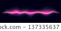 Dynamic sound wave with neon audio equalizer 137335637