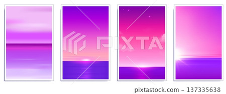 Sunset or sunrise gradient sky, pink horizon color 137335638