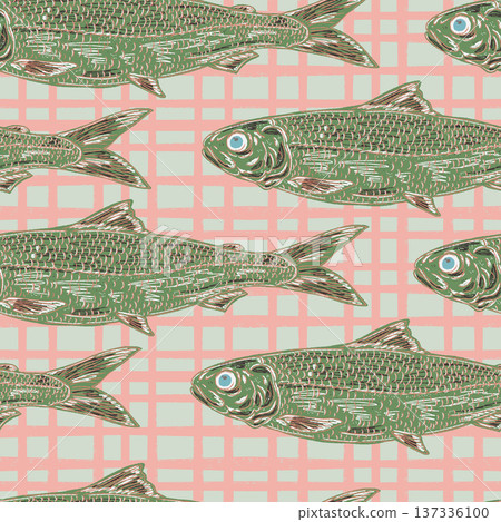 seamless pattern with fish seamless pattern with fish 137336100