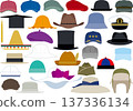 Illustration set of various types of hats 137336134