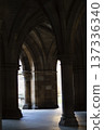 interior of old university with arches and columns 137336340