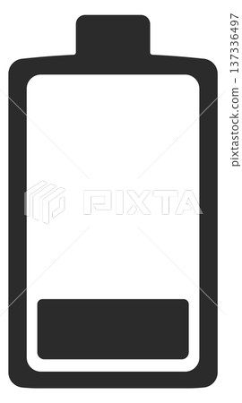 Low energy level black icon. Device ui indicator 137336497