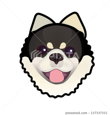 博美犬臉部插圖 博美犬臉部插圖 137337331