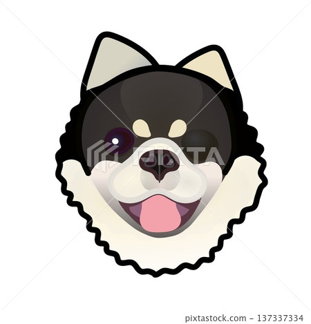 博美犬臉部插圖 博美犬臉部插圖 137337334