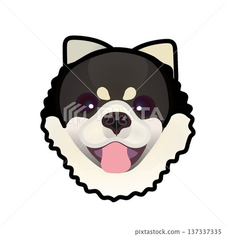 博美犬臉部插圖 博美犬臉部插圖 137337335