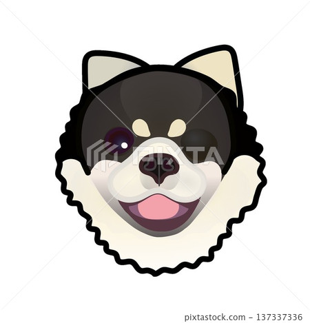 博美犬臉部插圖 博美犬臉部插圖 137337336