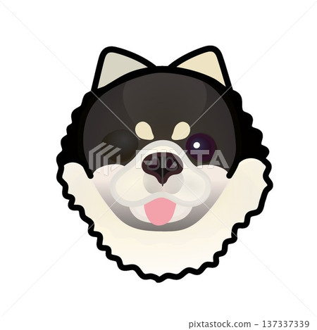 博美犬臉部插圖 博美犬臉部插圖 137337339