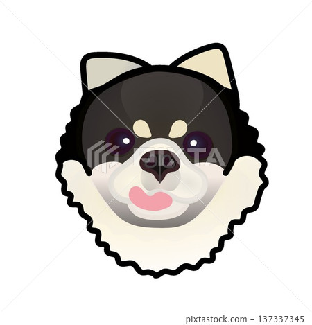 博美犬臉部插圖 博美犬臉部插圖 137337345