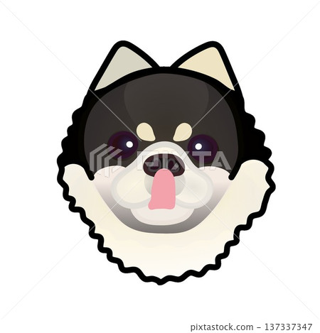 博美犬臉部插圖 博美犬臉部插圖 137337347