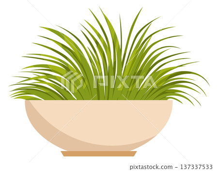 House greenery color icon. Green interior decoration House greenery color icon. Green interior decoration 137337533