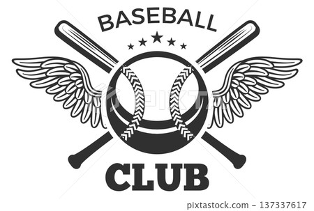 Baseball logo. Sport club emblem. Team sticker Baseball logo. Sport club emblem. Team sticker 137337617