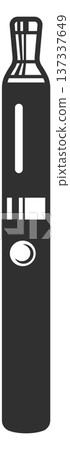 Vape stick black icon. Electronic smoke symbol 137337649