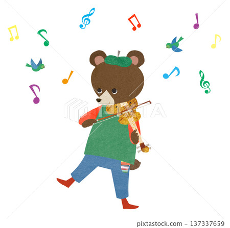 Bear and Violin 137337659