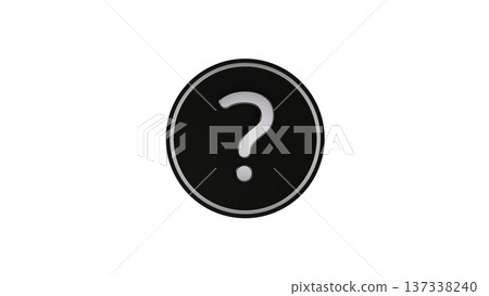 [透明背景] 橡膠紋理獎牌和[銀色]問號❓ 4K 137338240